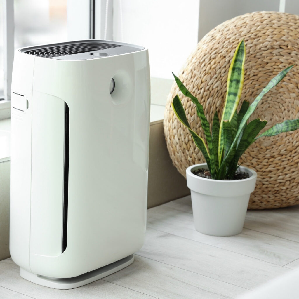 Air Purifier near Window in Living Room
