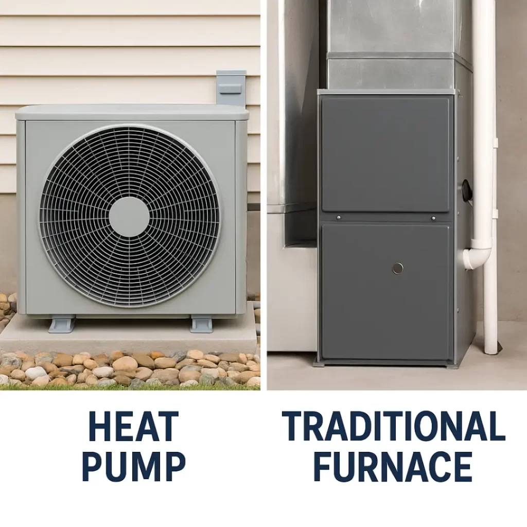 heat pump vs traditional furnace