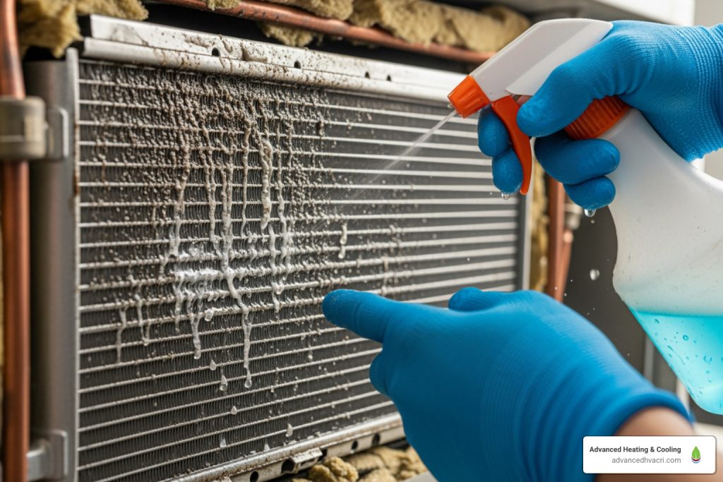 Evaporator coil cleaning service