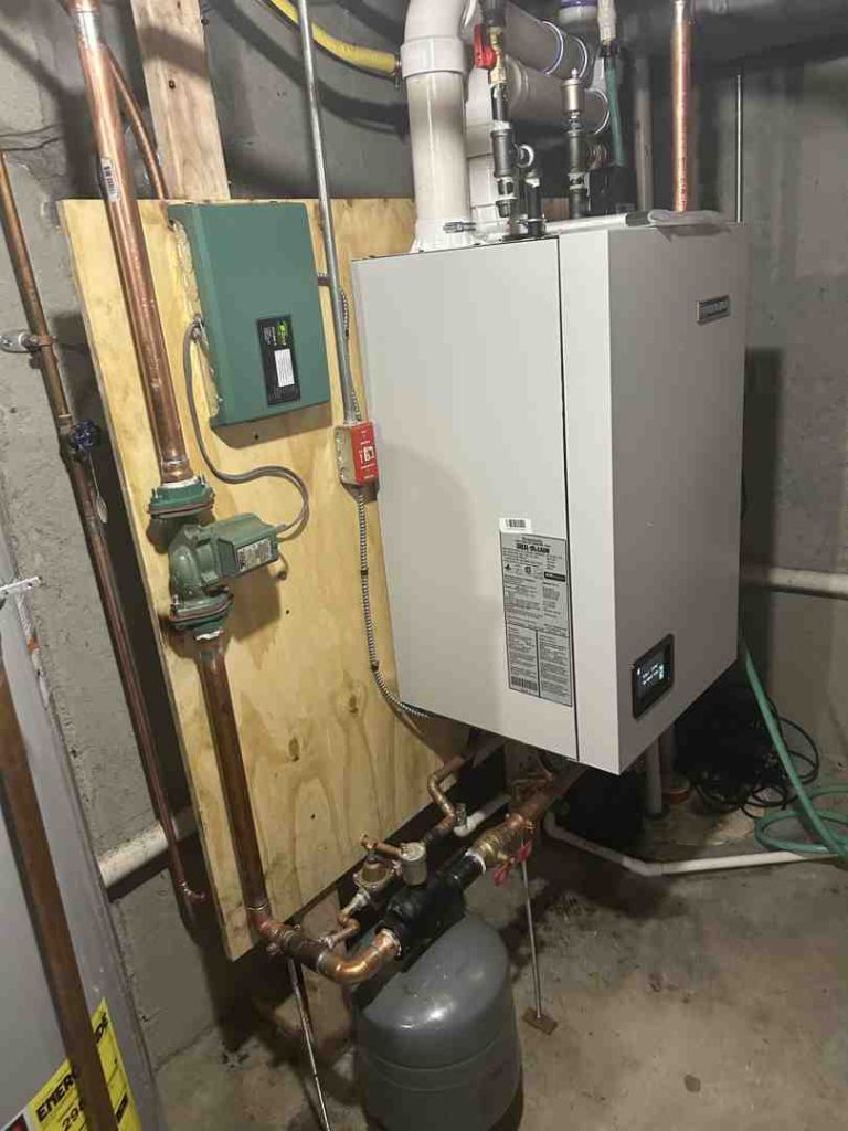 Oil furnace installation