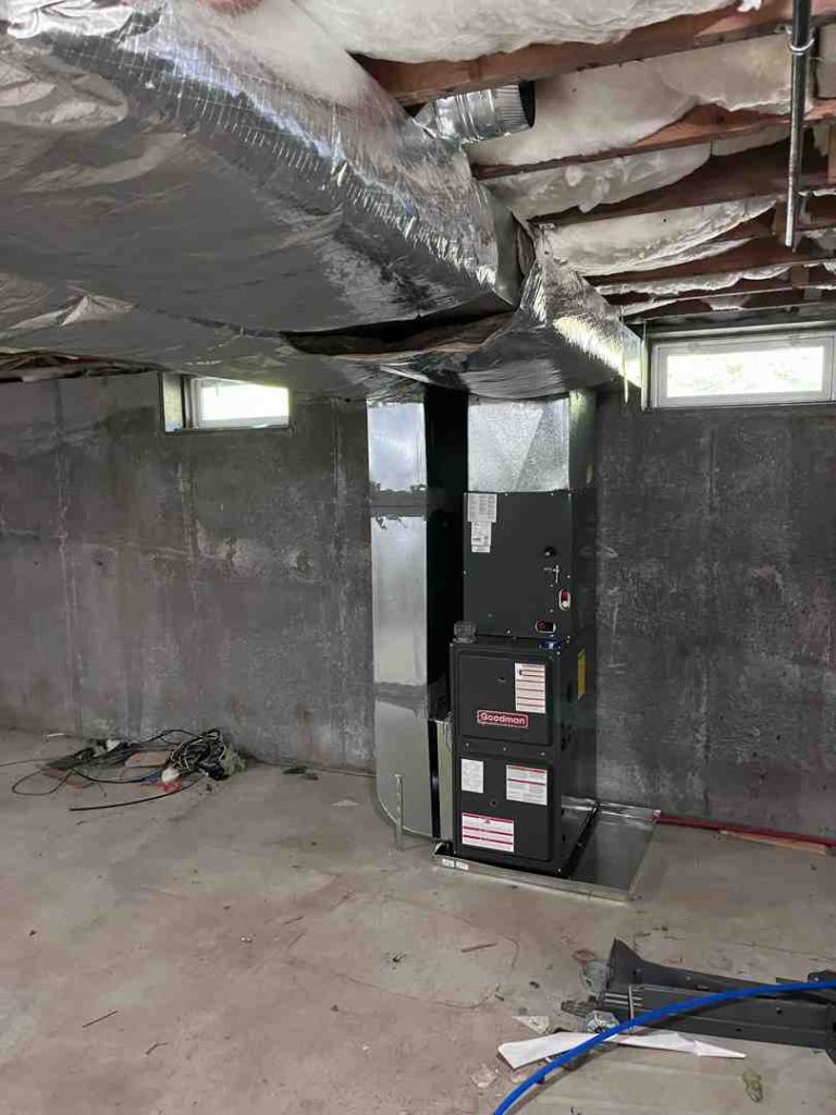 Gas furnace installation